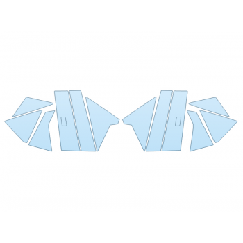 PAINT PROTECTION KIT - 2023 GENESIS GV60 PERFORMANCE B PILLARS - PRECUT PPF CLEAR BRA WRAP