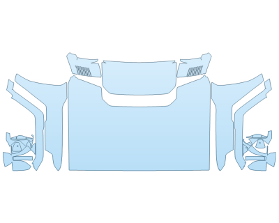 PAINT PROTECTION KIT - 2023 GMC HUMMER EV SUV FULL HOOD FENDERS MIRRORS(WRAPPED EDGES) - PRECUT PPF CLEAR BRA WRAP