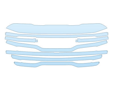 PAINT PROTECTION KIT - 2023 GMC SIERRA 1500 AT4X GRILL - PRECUT PPF CLEAR BRA WRAP