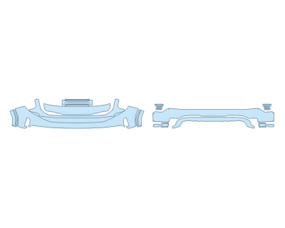 PAINT PROTECTION KIT - 2023 GMC SIERRA 1500 PRO BUMPER (MULTI PIECE) - PRECUT PPF CLEAR BRA WRAP