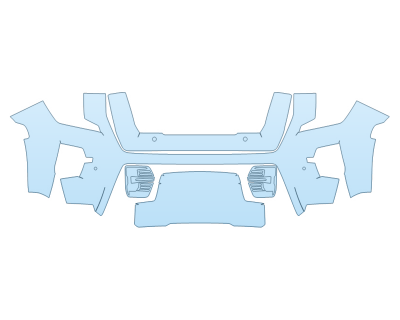 PAINT PROTECTION KIT - 2023 GMC YUKON XL AT4 BUMPER WITH SENSORS - PRECUT PPF CLEAR BRA WRAP