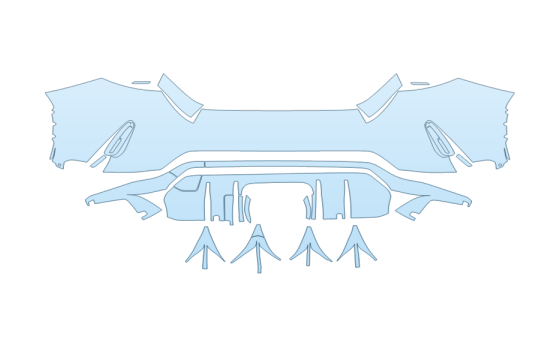 2027 HONDA CIVIC TYPE R REAR BUMPER - PRECUT PPF CLEAR BRA WRAP