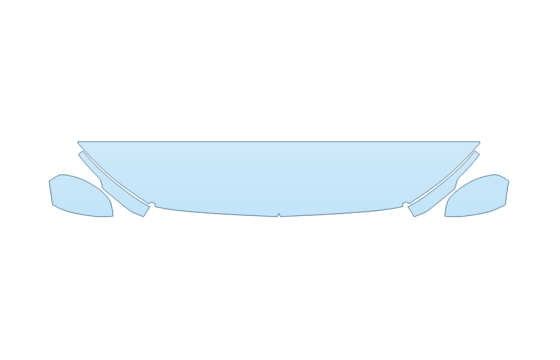 2027 HONDA HRV LX HOOD FENDERS MIRRORS 12 INCH (WRAPPED EDGES) - PRECUT PPF CLEAR BRA WRAP