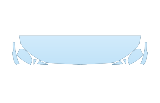 2027 HONDA HRV SPORT HOOD FENDERS MIRRORS 18 INCH (WRAPPED EDGES) - PRECUT PPF CLEAR BRA WRAP