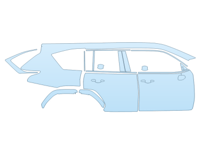 PAINT PROTECTION KIT - 2023 LEXUS LX 600 F SPORT PASSENGER SIDE - PRECUT PPF CLEAR BRA WRAP