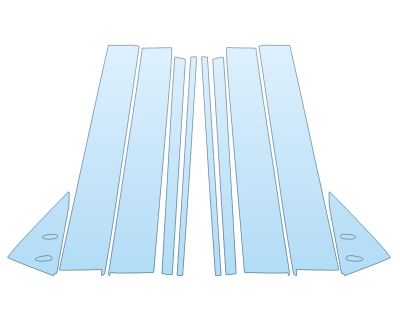 PAINT PROTECTION KIT - 2023 LEXUS LX 600 F SPORT B PILLARS - PRECUT PPF CLEAR BRA WRAP