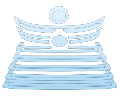 PAINT PROTECTION KIT - 2023 LEXUS LX 600 LUXURY GRILL - PRECUT PPF CLEAR BRA WRAP