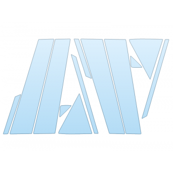 PAINT PROTECTION KIT - 2023 LEXUS NX 250 BASE B PILLARS - PRECUT PPF CLEAR BRA WRAP