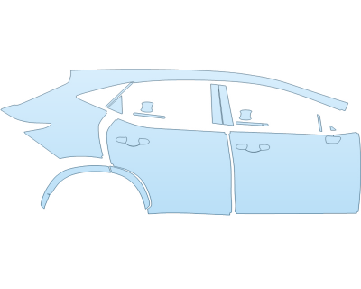 PAINT PROTECTION KIT - 2023 LEXUS NX 350 BASE PASSENGER SIDE - PRECUT PPF CLEAR BRA WRAP