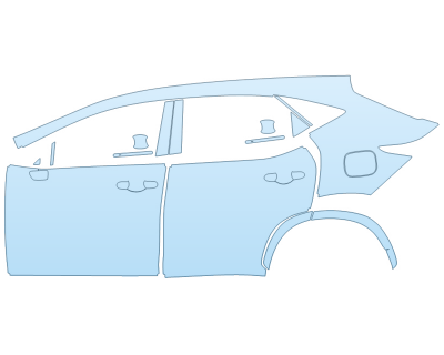 PAINT PROTECTION KIT - 2023 LEXUS NX 350 F-SPORT DRIVER SIDE - PRECUT PPF CLEAR BRA WRAP