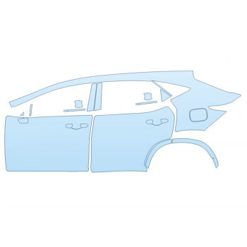 PAINT PROTECTION KIT - 2023 LEXUS NX 450H+ BASE DRIVER SIDE - PRECUT PPF CLEAR BRA WRAP