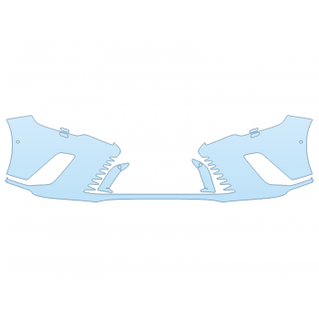 PAINT PROTECTION KIT - 2023 LEXUS RX 350H BASE BUMPER WASHERSWITH SENSORS - PRECUT PPF CLEAR BRA WRAP