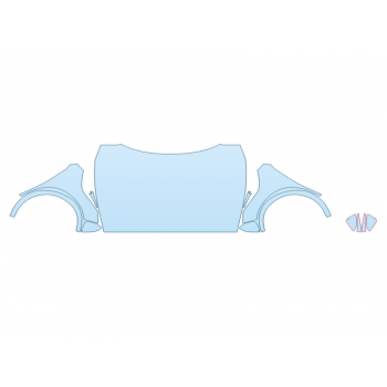 PAINT PROTECTION KIT - 2023 LEXUS RX 350H BASE FULL HOOD FENDERS MIRRORS(WRAPPED EDGES) - PRECUT PPF CLEAR BRA WRAP