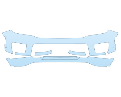 PAINT PROTECTION KIT - 2023 JEEP GRAND CHEROKEE L TRAILHAWK BUMPER WITH SENSORS - PRECUT PPF CLEAR BRA WRAP
