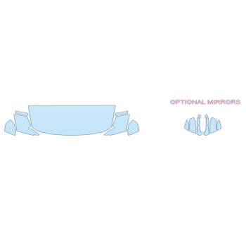 PAINT PROTECTION KIT - 2023 JEEP GRAND WAGONEER OBSIDIAN HOOD FENDERS MIRRORS 30 IN(WRAPPED EDGES) - PRECUT PPF CLEAR BRA WRAP