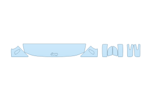 2027 JEEP RENEGADE SPORT HOOD FENDERS MIRRORS 12 INCH (WRAPPED EDGES)