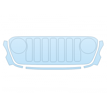 PAINT PROTECTION KIT - 2023 JEEP WRANGLER JL RUBICON 392 GRILL - PRECUT PPF CLEAR BRA WRAP