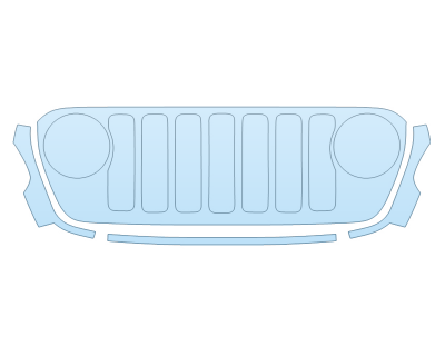 PAINT PROTECTION KIT - 2023 JEEP WRANGLER JL RUBICON 392 GRILL - PRECUT PPF CLEAR BRA WRAP