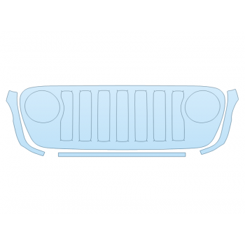 PAINT PROTECTION KIT - 2023 JEEP WRANGLER RUBICON 392 GRILL - PRECUT PPF CLEAR BRA WRAP