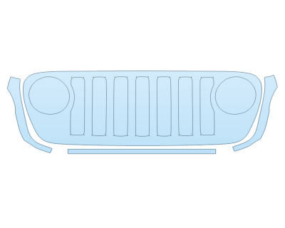 PAINT PROTECTION KIT - 2023 JEEP WRANGLER RUBICON 392 GRILL - PRECUT PPF CLEAR BRA WRAP