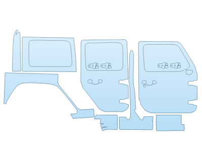 Precut PPF Kit – Clear Bra Paint Protection Film PAINT PROTECTION KIT - 2023 JEEP WRANGLER 4XE HIGH ALTITUDE PASSENGER SIDE - PRECUT PPF CLEAR BRA WRAP