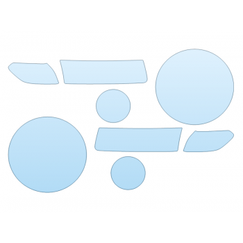 PAINT PROTECTION KIT - 2023 JEEP WRANGLER 4XE HIGH ALTITUDE HEADLIGHTS FOGLIGHTS - PRECUT PPF CLEAR BRA WRAP