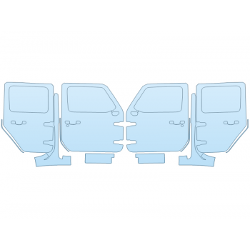 PAINT PROTECTION KIT - 2023 JEEP WRANGLER 4XE SAHARA FULL DOORS - PRECUT PPF CLEAR BRA WRAP