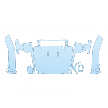 PAINT PROTECTION KIT - 2023 JEEP WRANGLER 4XE SPORT S FULL HOOD FENDERS MIRRORS(WRAPPED EDGES) - PRECUT PPF CLEAR BRA WRAP