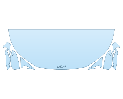 PAINT PROTECTION KIT - 2023 KIA EV6 LIGHT HOOD FENDERS MIRRORS 30 IN(WRAPPED EDGES) - PRECUT PPF CLEAR BRA WRAP
