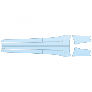 PAINT PROTECTION KIT - 2023 KIA FORTE EX ROCKERS W/MUDFLAPS - PRECUT PPF CLEAR BRA WRAP