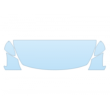 PAINT PROTECTION KIT - 2023 KIA RIO S HOOD FENDERS MIRRORS 24 INCH (WRAPPED EDGES) - PRECUT PPF CLEAR BRA WRAP