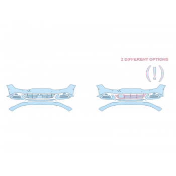 PAINT PROTECTION KIT - 2023 KIA SPORTAGE EX BUMPER WITH SENSORS - PRECUT PPF CLEAR BRA WRAP