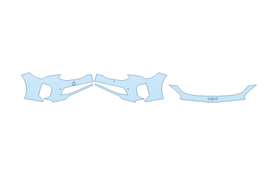 PAINT PROTECTION KIT - 2023 KIA STINGER GT2 BUMPER (MULTI PIECE)WITH SENSORS - PRECUT PPF CLEAR BRA WRAP