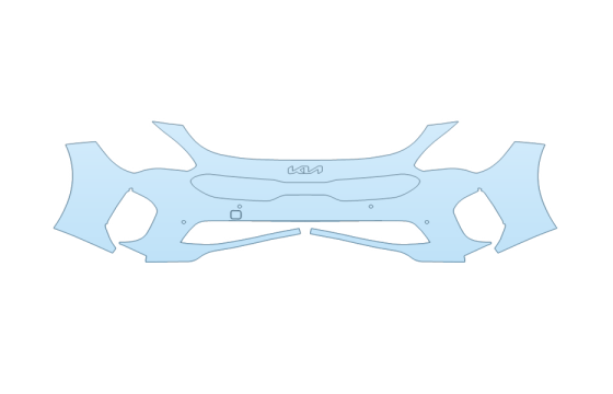 PAINT PROTECTION KIT - 2023 KIA STINGER GT2 BUMPER WITH SENSORS - PRECUT PPF CLEAR BRA WRAP