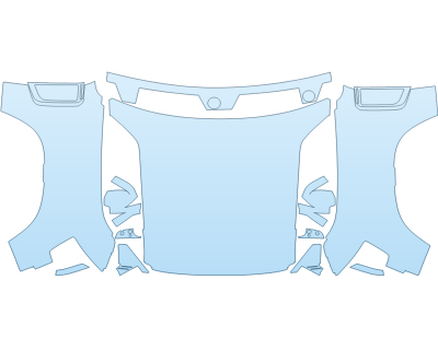 PAINT PROTECTION KIT - 2025 LAND ROVER DEFENDER 130 OUTBOUND FULL HOOD FENDERS MIRRORS(WRAPPED EDGES) NO EMBLEMS - PRECUT PPF CLEAR BRA WRAP