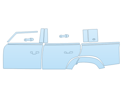 PAINT PROTECTION KIT - 2025 LAND ROVER DEFENDER 130 X DRIVER SIDE W/FENDER FLARES - PRECUT PPF CLEAR BRA WRAP