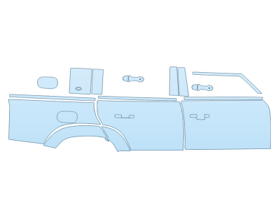 PAINT PROTECTION KIT - 2025 LAND ROVER DEFENDER 130 X PASSENGER SIDE WITH FENDER FLARES - PRECUT PPF CLEAR BRA WRAP