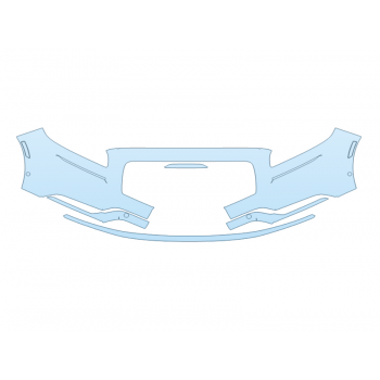 PAINT PROTECTION KIT - 2023 LINCOLN NAUTILUS SELECT BUMPER WITH SENSORS PLATE CUT OUT - PRECUT PPF CLEAR BRA WRAP
