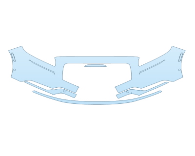 PAINT PROTECTION KIT - 2023 LINCOLN NAUTILUS SELECT BUMPER WITH SENSORS PLATE CUT OUT - PRECUT PPF CLEAR BRA WRAP