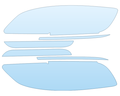 PAINT PROTECTION KIT - 2023 LINCOLN NAUTILUS SELECT HEADLIGHTS FOGLIGHTS - PRECUT PPF CLEAR BRA WRAP