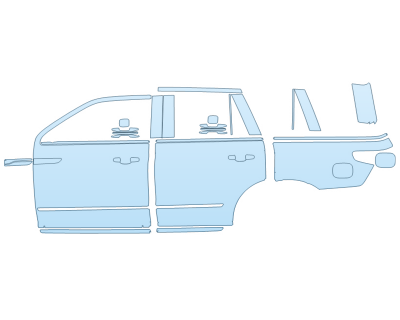 PAINT PROTECTION KIT - 2023 LINCOLN NAVIGATOR BLACK LABEL DRIVER SIDE - PRECUT PPF CLEAR BRA WRAP