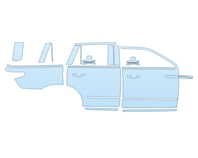 PAINT PROTECTION KIT - 2023 LINCOLN NAVIGATOR BLACK LABEL PASSENGER SIDE - PRECUT PPF CLEAR BRA WRAP