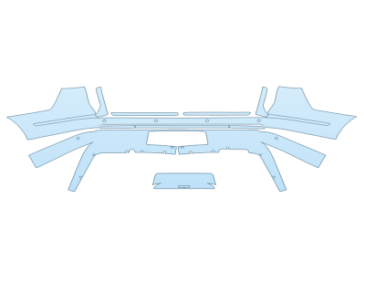 PAINT PROTECTION KIT - 2023 LINCOLN NAVIGATOR PREMIERE REAR BUMPER WITH SENSORS - PRECUT PPF CLEAR BRA WRAP