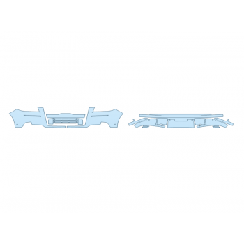 PAINT PROTECTION KIT - 2023 LINCOLN NAVIGATOR RESERVE BUMPER (MULTI PIECE)WITH SENSORS - PRECUT PPF CLEAR BRA WRAP