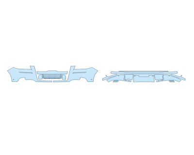 PAINT PROTECTION KIT - 2023 LINCOLN NAVIGATOR RESERVE BUMPER (MULTI PIECE)WITH SENSORS - PRECUT PPF CLEAR BRA WRAP