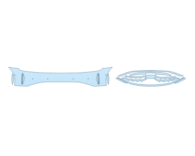 PAINT PROTECTION KIT - 2023 LUCID AIR SAPPHIRE BUMPER (MULTI PIECE)WITH SENSORS - PRECUT PPF CLEAR BRA WRAP