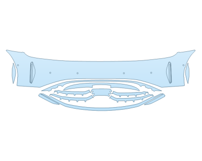 PAINT PROTECTION KIT - 2023 LUCID AIR SAPPHIRE BUMPER WITH SENSORS - PRECUT PPF CLEAR BRA WRAP