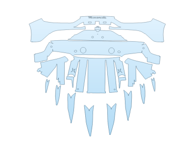 PAINT PROTECTION KIT - 2023 MASERATI MC20 CIELO REAR BUMPER - PRECUT PPF CLEAR BRA WRAP