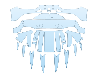 PAINT PROTECTION KIT - 2023 MASERATI MC20 COUPE REAR BUMPER - PRECUT PPF CLEAR BRA WRAP