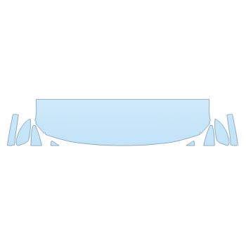 PAINT PROTECTION KIT - 2023 MAZDA CX-9 TOURING PLUS HOOD FENDERS MIRRORS 18 INCH (WRAPPED EDGES) - PRECUT PPF CLEAR BRA WRAP